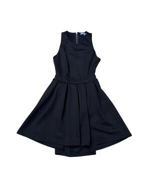 Y2K Halter Mini Dress Black Small Sleeveless Skater Formal Punk LBD Passarella